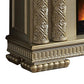 Jess 59 Inch Classical Electric Fireplace Carved Remote Timer Gold By Casagear Home BM280287