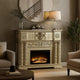 Jess Electric Fireplace | 59" | Carved | Remote | Gold