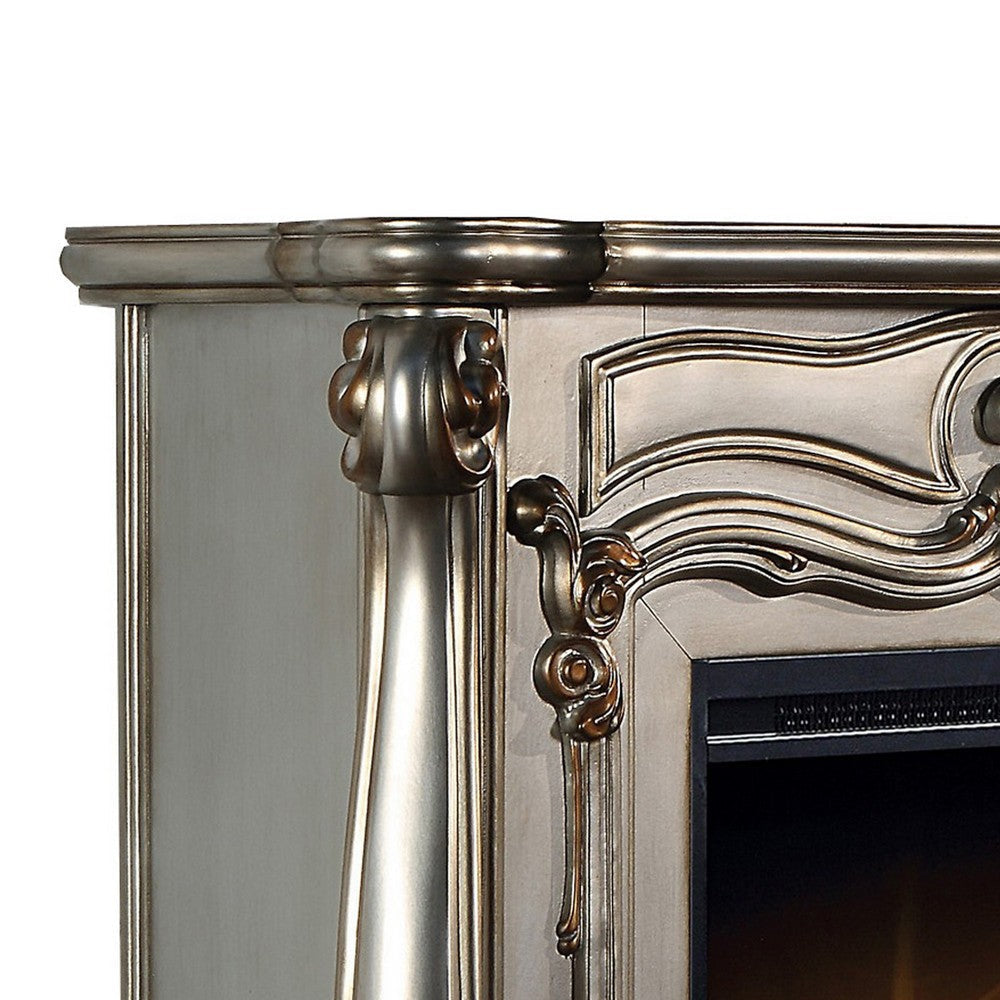 Kai 47 Inch Classical Elegant Electric Fireplace Remote Timer Silver BM280290