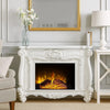 Kai 47 Inch Classic Electric Fireplace, Fire Safety, Remote, Timer, White