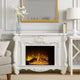 Kai 47 Inch Classic Electric Fireplace, Fire Safety, Remote, Timer, White