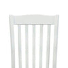 22 Inch Solid Wood Side Chair Classic Slatted Set of 2 White Brown BM280320