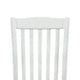 22 Inch Solid Wood Side Chair Classic Slatted Set of 2 White Brown BM280320