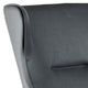 Arlo 33 Inch Accent Chair Contoured Wingback Gray Vegan Leather BM280336