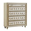 Matt Dresser Chest | 49" | 5 Drawers | Velvet Tufted | Ivory