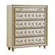 Matt Dresser Chest | 49" | 5 Drawers | Velvet Tufted | Ivory