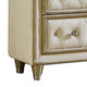 Matt Dresser Chest | 49’’ | 5 Drawers | Velvet Tufted | Ivory BM280359