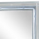 Gina 49 Inch Modern Mirror Wood Frame Built In Blue LED Metallic Silver BM280370