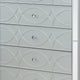 Gina 52 Inch Glam Tall Dresser Chest 5 Drawers Round Crystal Knobs Silver BM280372