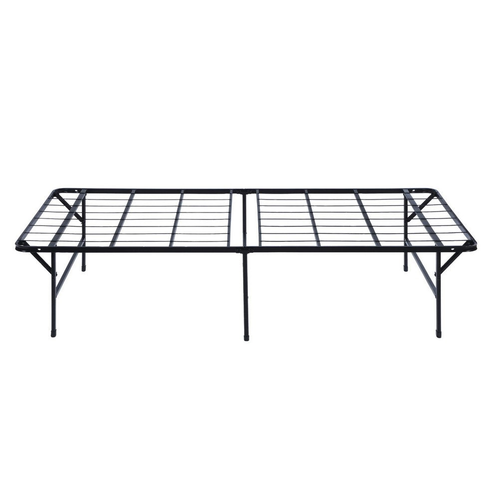 Adel Full Bed | Low Profile | Foldable Metal Frame | Black