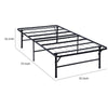 Adel Full Bed | Low Profile | Foldable Metal Frame | Black