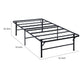 Adel Full Bed | Low Profile | Foldable Metal Frame | Black