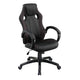 26 Inch Modern Swivel Office Chair, Faux Leather Seat, Rolling Base, Black