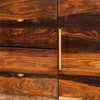 57 Inch Acacia Wood Storage Console Cabinet 2 Drawers Metal Frame Brown BM280455
