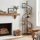 Bookcase | 69" | Spiral Frame | Staircase Style | Brown