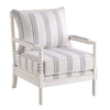 Accent Chair | 34’’ | Reversible Pillow Back | White Navy BM280596