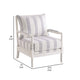Accent Chair | 34’’ | Reversible Pillow Back | White Navy BM280596