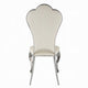 Kuri Dining Chair | 23" | Scalloped Back | Faux Leather | Set of 2 | Beige