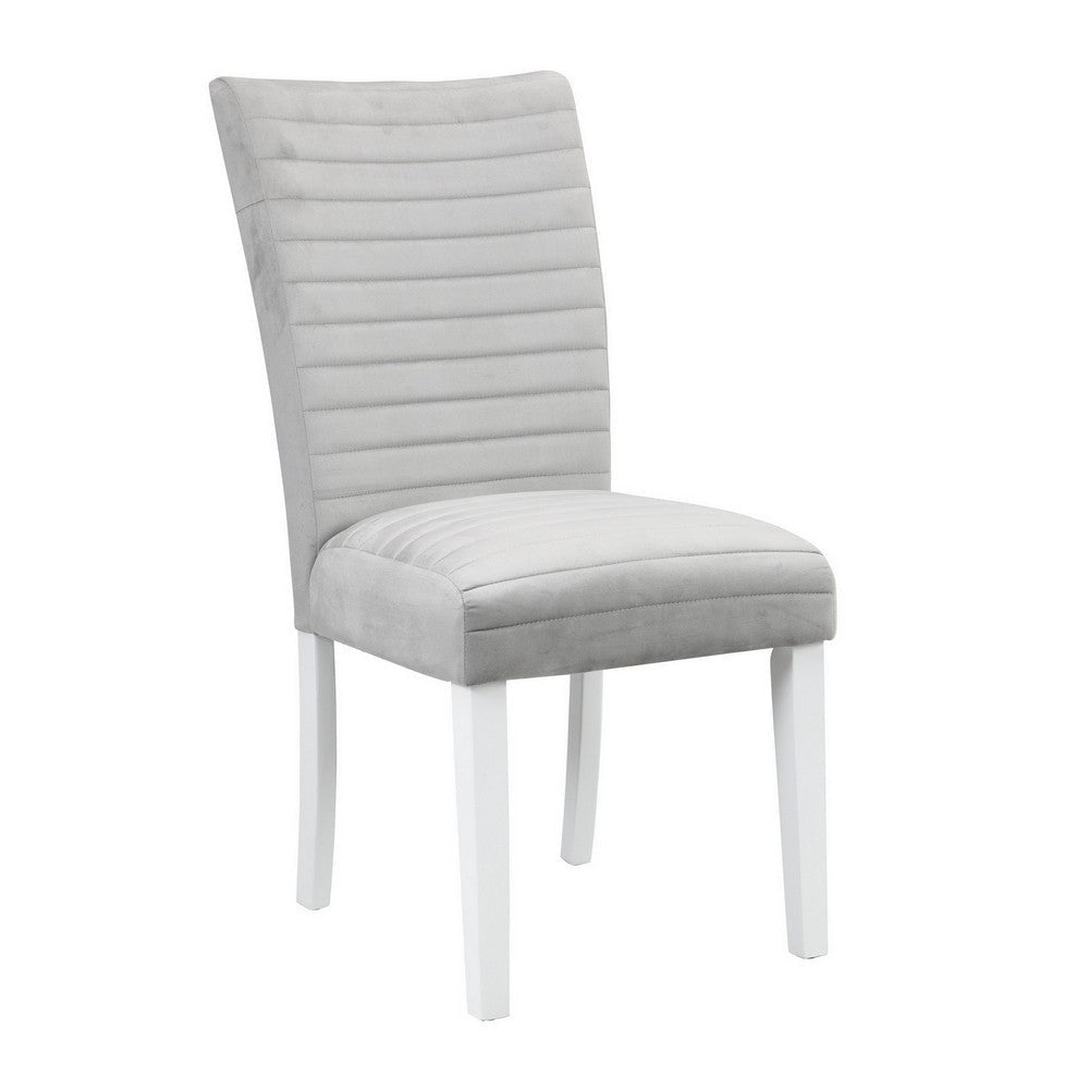 22 Inch Wood Dining Chair, Metal Scroll Accent, Set of 2, Rustic Brown