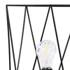 Ora 26 Inch Modern Table Lamp Square Cage Shade Round Metal Base Black BM282022
