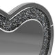 Theo 30 Inch Modern Vanity Wall Mirror Heart Crystal Frame Glass Silver BM282038