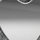 Theo 30 Inch Modern Vanity Wall Mirror Heart Crystal Frame Glass Silver BM282038