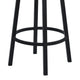 Eva 30 Inch Swivel Bar Stool Chair Vegan Faux Leather Curved Back Black By Casagear Home BM282105