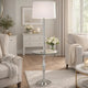Ava Floor Lamp | 61" | Glass Tray Table | USB Port | Chrome