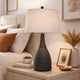 Table Lamp | 29" | Ceramic Body | Textured | Charcoal Black