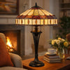 Xia Table Lamp | 26" | Tiffany Style | Glass Shade | Antique Bronze