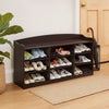 Shoe Rack | 48" | 9 Cubbies | Wood Grain | Dark Brown