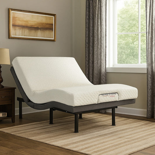 Liza Adjustable Full Bed Base, Wireless Remote, Ergonomic Head Foot Incline