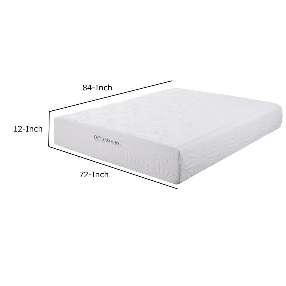 12 Inch Ultra Soft Memory Foam California King Size Mattress US Certified By Casagear Home BM283032