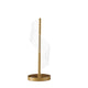 Accent Table Lamp | 19" | S Design Wave Shade | Metal Base | White Gold