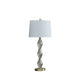 Ruth Accent Table Lamp | 30" | Glass Diamond Pedestal Base | White Gold