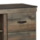 Ashley 60 Inch Wood TV Media Entertainment Console 3 Shelves Metal Rivet Brown BM283360