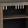 Ashley 60 Inch Wood TV Media Entertainment Console 3 Shelves Metal Rivet Brown BM283360