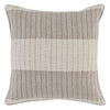 Soft Fabric Accent Throw Pillow | 22 x 22 | Woven Striped Design | Brown Beige