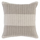 Soft Fabric Accent Throw Pillow | 22 x 22 | Woven Striped Design | Brown Beige