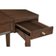 Ian 36 Inch 2 Drawer Vanity Desk, Flip Up Mirror, Mahogany, Walnut Brown