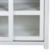 Dan 37 Inch Accent Storage Cabinet, Window Pane Sliding Door, Brown, White