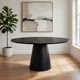 Round Dining Table | 59" | Rubberwood | Flared Frame | Dark Burnished Brown