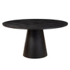 Round Dining Table | 59" | Rubberwood | Flared Frame | Dark Burnished Brown