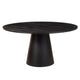 Round Dining Table | 59" | Rubberwood | Flared Frame | Dark Burnished Brown