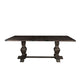Tyler 88 Inch Classic Rectangular Dining Table, Rubberwood, Charcoal Gray