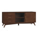 Ian 64 Inch TV Media Entertainment Center, 3 Drawers, 2 Doors, Walnut Brown