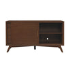 Ian 50 Inch TV Media Entertainment Center, 3 Drawers, 2 Doors, Walnut Brown