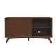 Ian 50 Inch TV Media Entertainment Center, 3 Drawers, 2 Doors, Walnut Brown