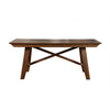Brian 72 Inch Rectangular Dining Table, Solid Acacia Wood, Dark Oak Brown