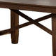 Brian 72 Inch Rectangular Dining Table, Solid Acacia Wood, Dark Oak Brown